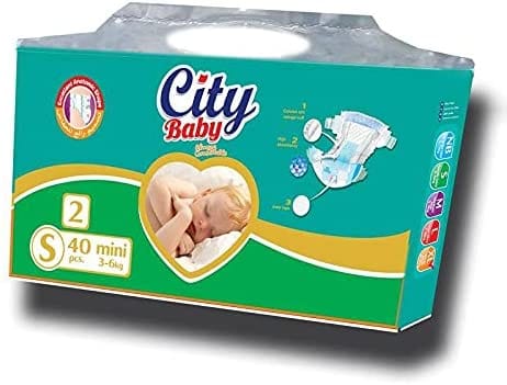1673017352-63b83808de410-5.jpg سيتي بيبي حفاضات أطفال (رقم 2) 40حفاضة *5 - الصورة 1