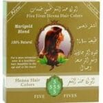 خمس خمسات حنة شعر اشقر ذهبي 100جرام