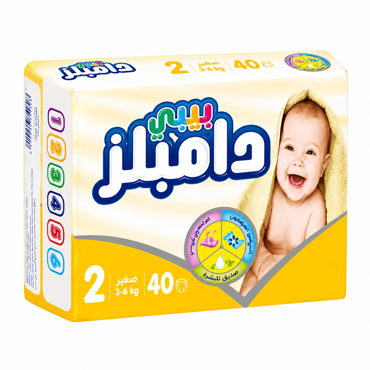 1784733695-6a60dfffdf05f-8.png دمبلز حفاضات أطفال (رقم 2) 40حفاضة - الصورة 1